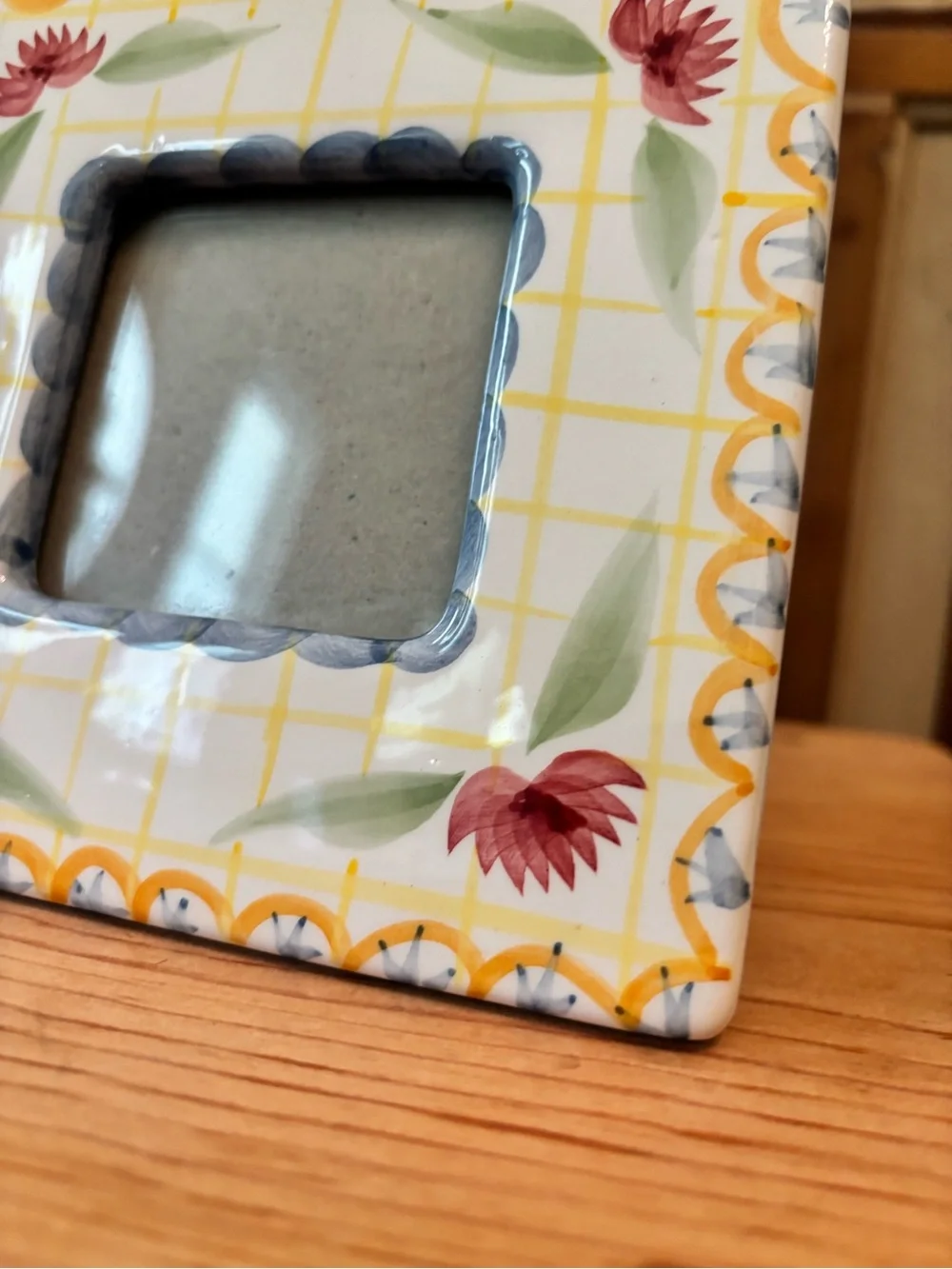 Hand-Painted Floral Ceramic Photo Frames